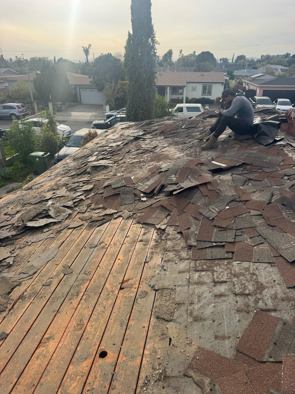 Thorough roof inspection on exposed roof deck